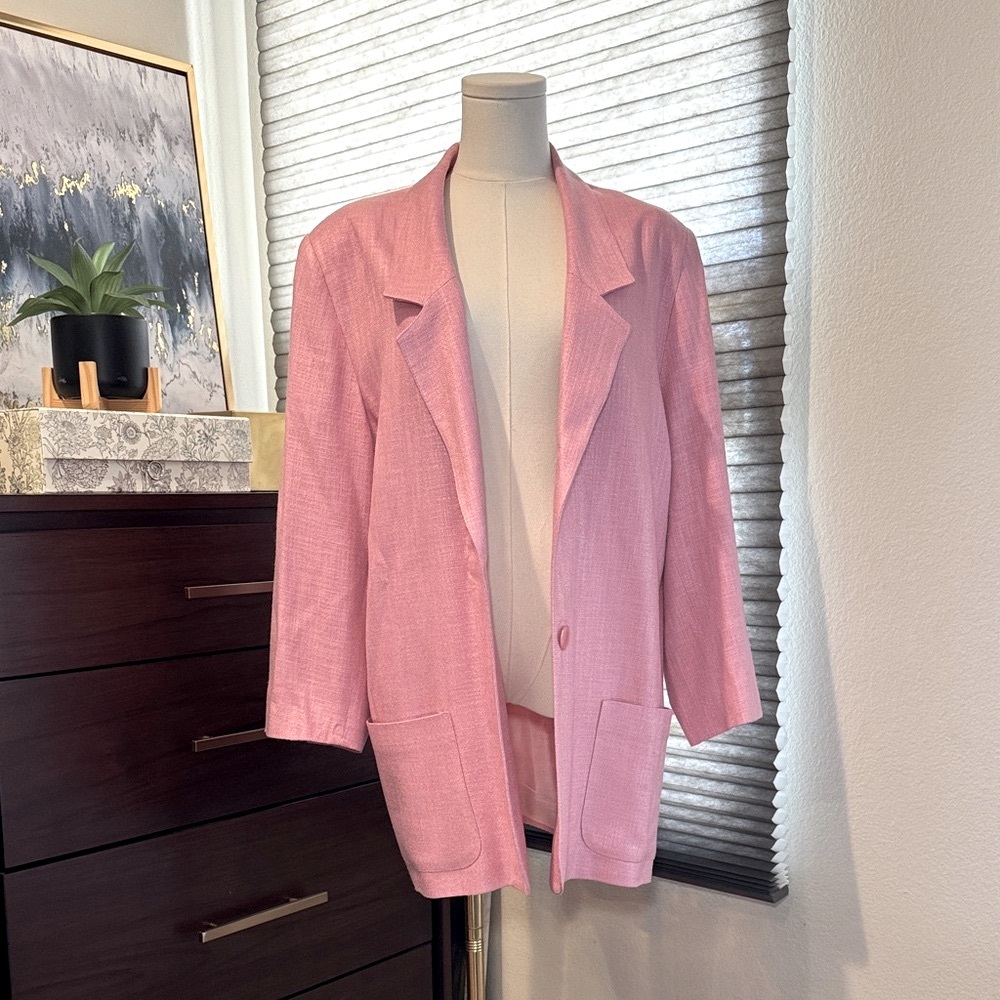 Vintage Nordstrom Town Square Pink Women's Blazer. Size L